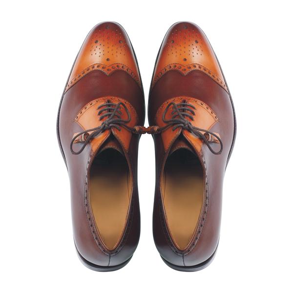 Spadera Handmade Leather Shoes - Trio-Ruskea