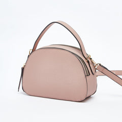 Splash Crossbody Bag with Detachable Strap and Zip Closure Pink