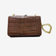 Splash Mini Crossbody Bag with Detachable Chain Brown