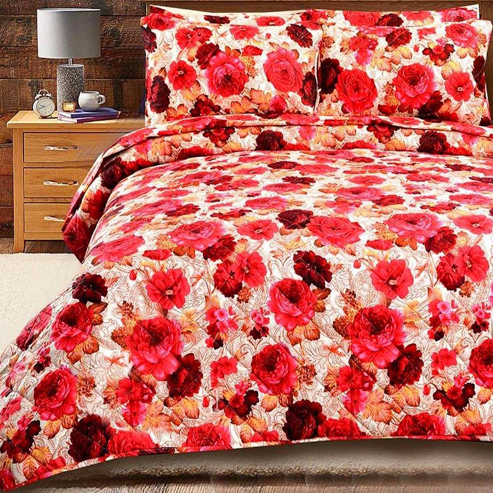 Stanex Floral 6 Pcs Bedding Set with Filled Comforter