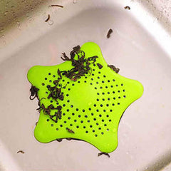 Star Silicone Bath Kitchen Waste Sink Strainer Green