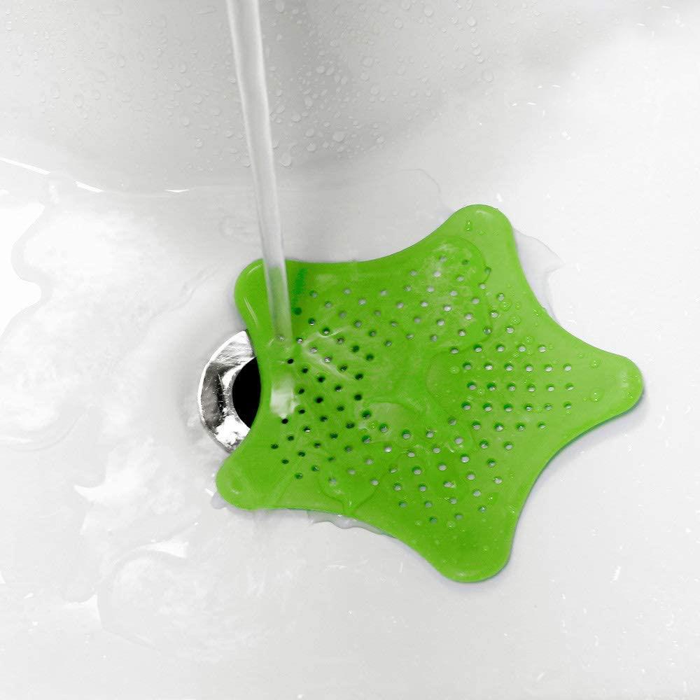 Star Silicone Bath Kitchen Waste Sink Strainer Green