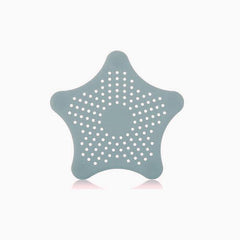 Star Silicone Bath Kitchen Waste Sink Strainer Ice Blue