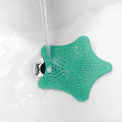 Star Silicone Bath Kitchen Waste Sink Strainer Mint Green