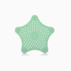 Star Silicone Bath Kitchen Waste Sink Strainer Mint Green