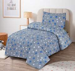 Stars 2 Pcs Kids Bedding Set Blue