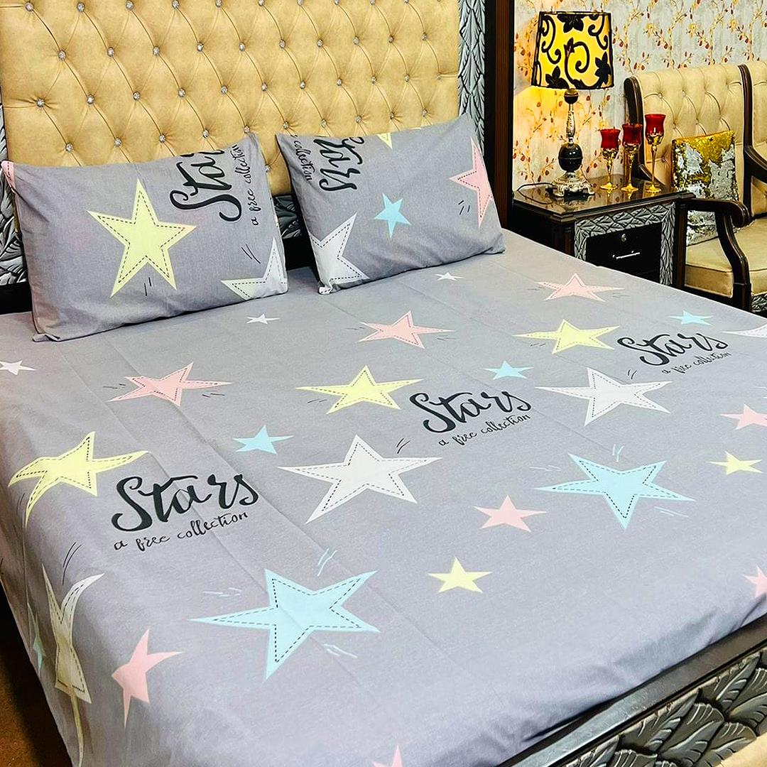 Stars Grey 3 Pcs Bedding Set