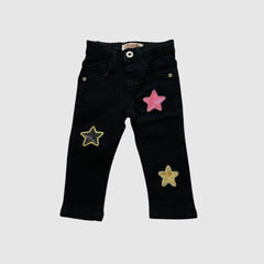 Baby Girls Denim Jeans Black - Embroidered ( 1.5 - 2 Years )