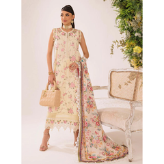 Sunrise 3 Pcs Embroidered Suit Beige