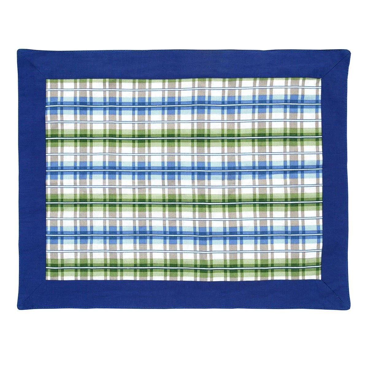 7 Pcs Quilted Table Runner Set Bistro Blue