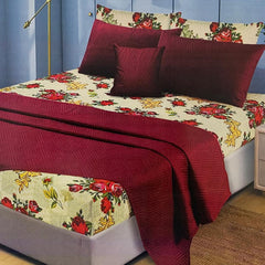 Tamecca 7 Pcs Bedspread Set Maroon