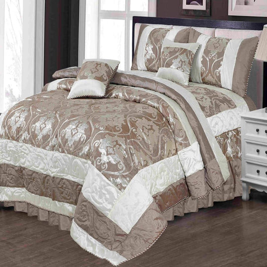 Terese 6 Pcs Bedding Set with Filled Comforter 1080