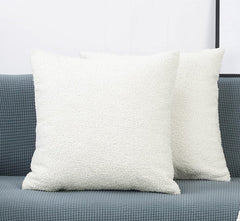 Terry Towel Cushion Covers 2 Pcs Set White