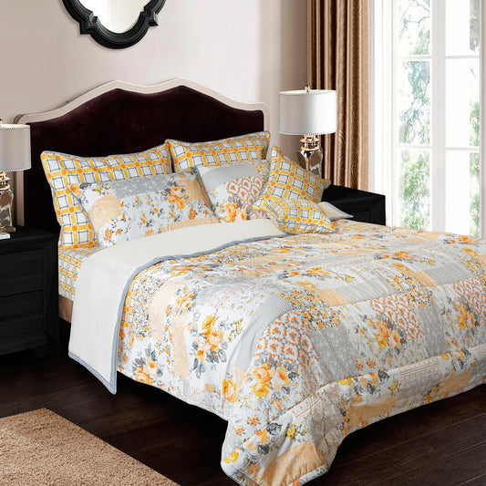 Terza 8 Pcs Bedding Set with Filled Comforter 1600