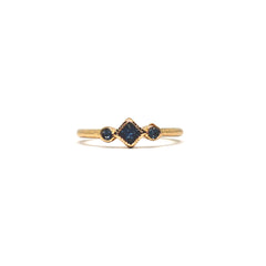 Three Stone Blue Ring