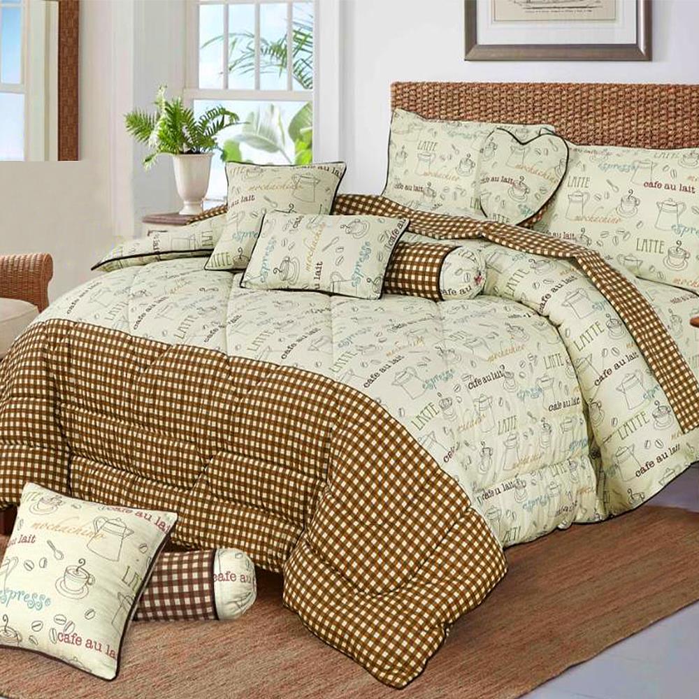 Tinley 10 Pcs Bedding Set with Filled Comforter