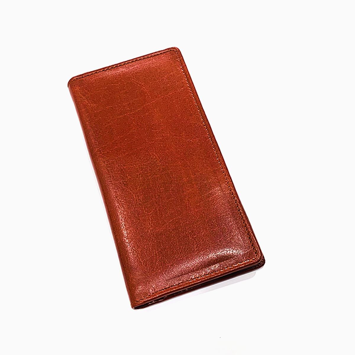 Tobias Leather Long Wallet Brown