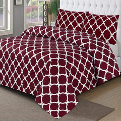 Toma 3 Pcs Bedding Set Burgundy