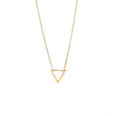 Triangle Sterling Silver Gold plated Necklace