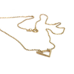 Triangle Sterling Silver Gold plated Necklace