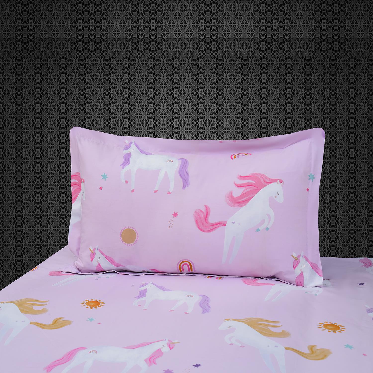 Unicorn Pink 2 Pcs Kids Bedding Set