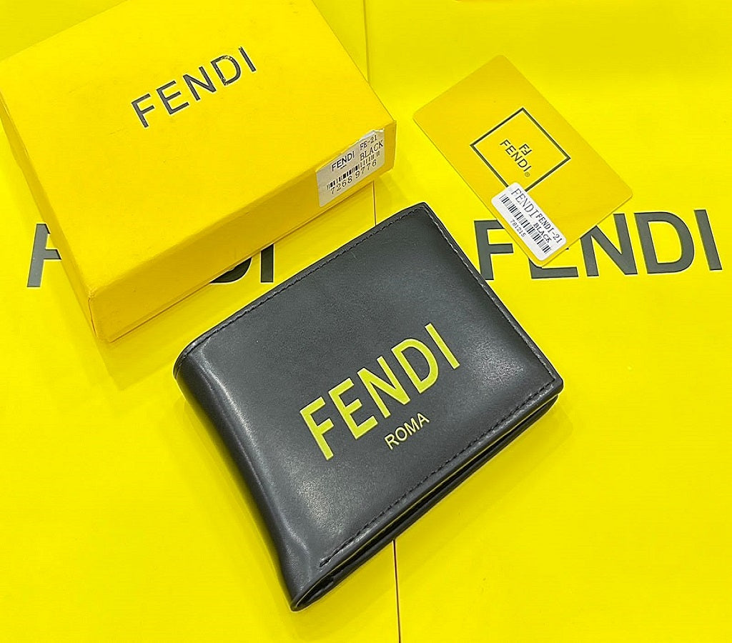 Designer Fendi Roma Men Wallet Black