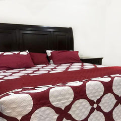 Vanburen 7 Pcs Bedspread Set Maroon