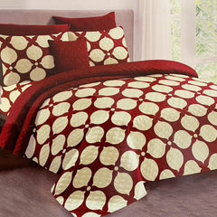 Vanburen 7 Pcs Bedspread Set Maroon