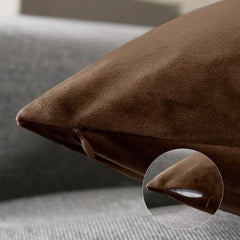 Velvet Cushion Cover Dark Brown