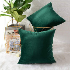 Velvet Cushion Cover Green