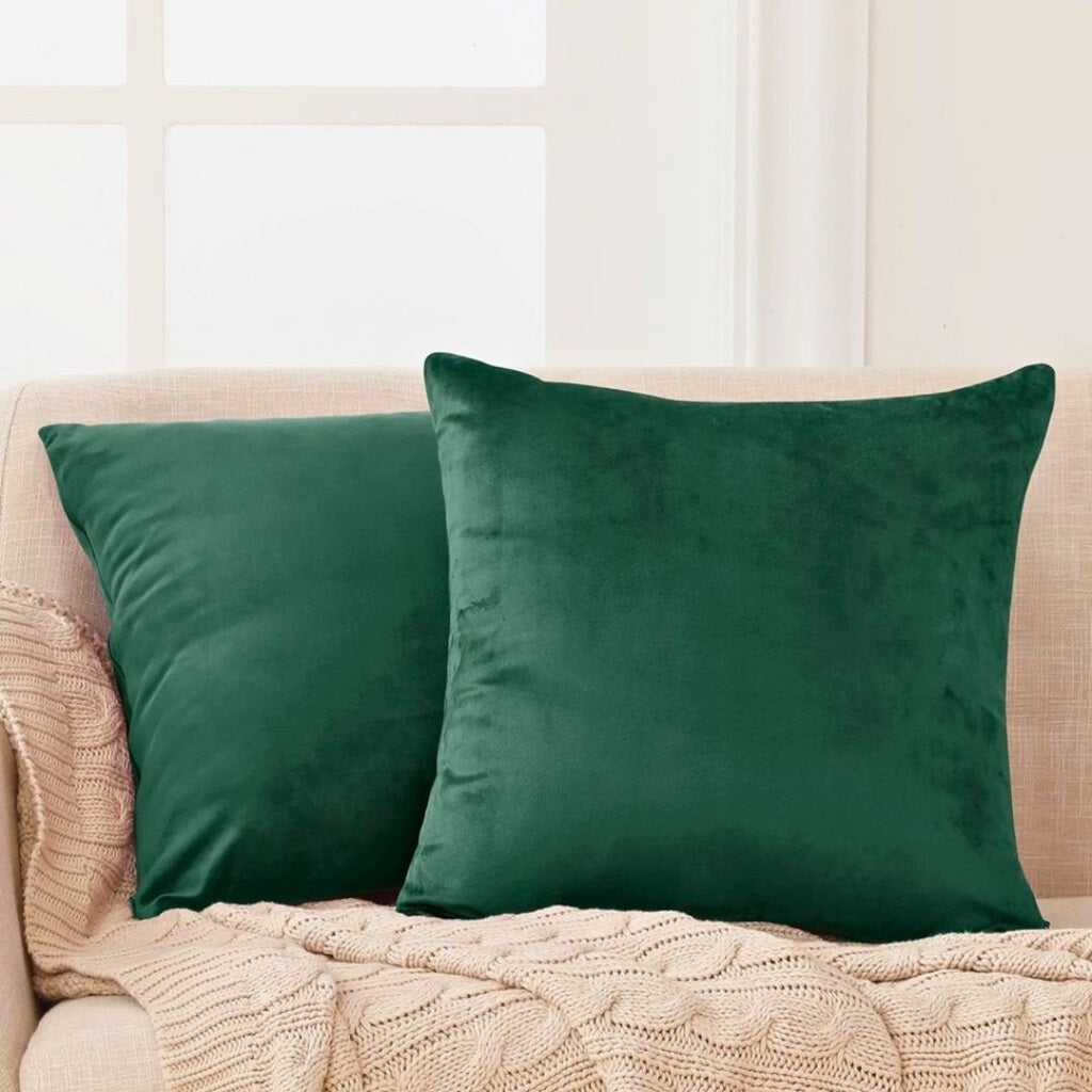 Velvet Cushion Cover Green