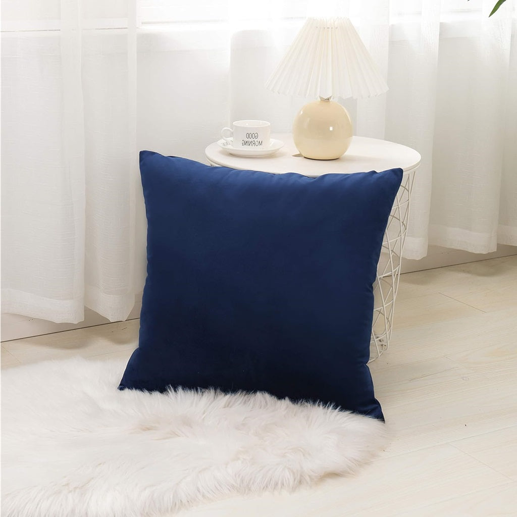 Velvet Cushion Cover Navy Blue