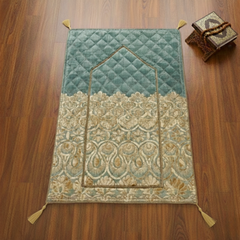 Velvet Quilted Jaye Namaz Beige