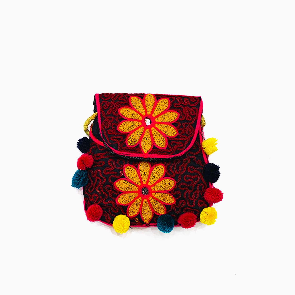 Venetia Handmade Shoulder Bag Red and Yellow