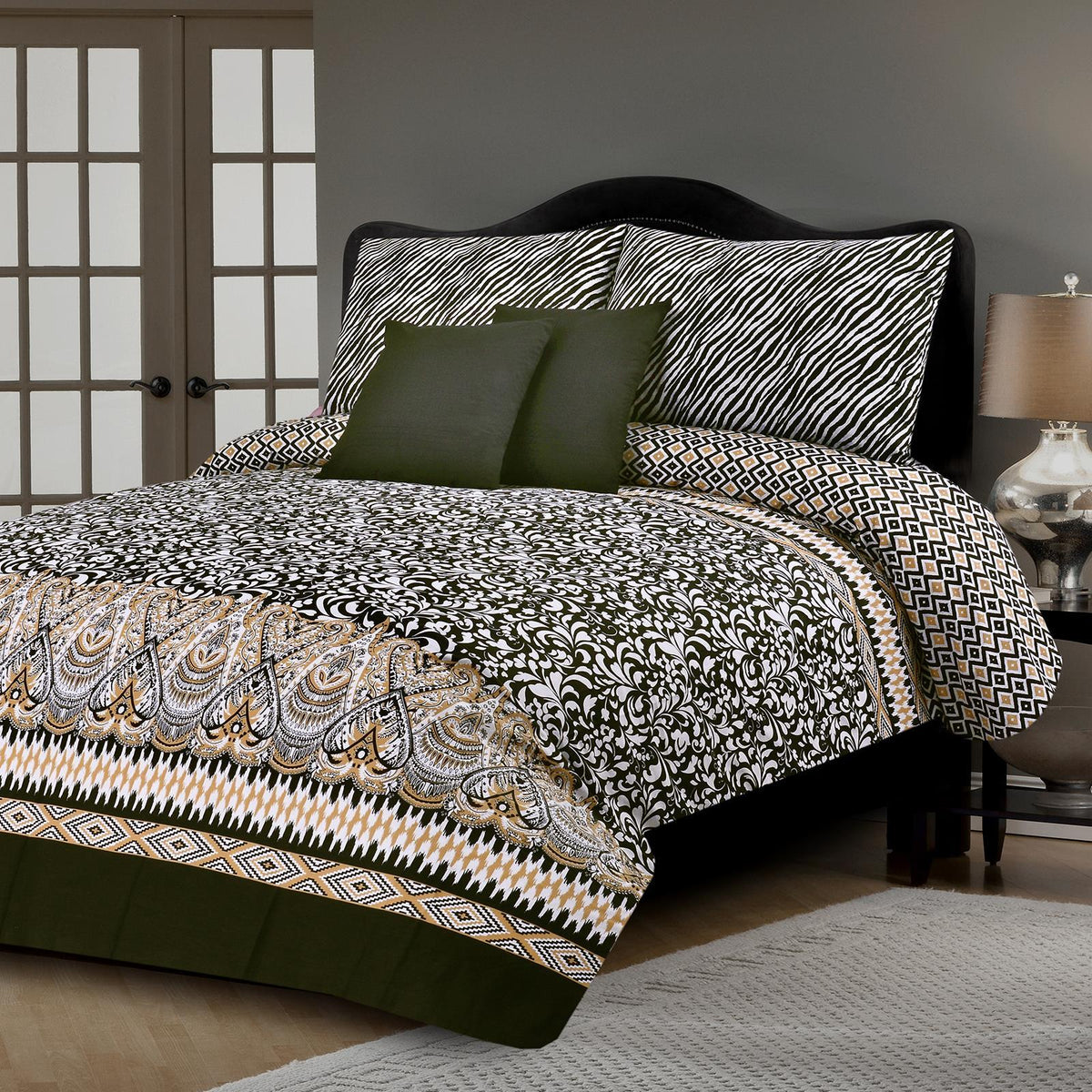 Viola Ochre 5 Pcs Bedding Set