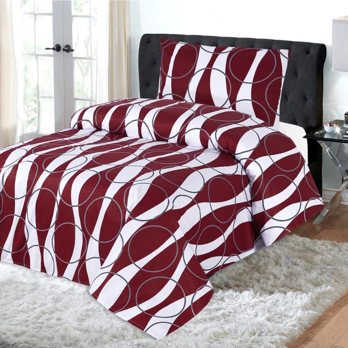 Vitoria Burgundy 2 Pcs Bedding Set