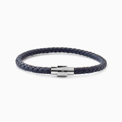 Riblor Leather Bracelet Vittorio Navy Blue