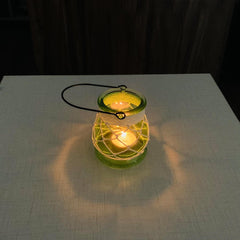 Vittorio Tea Light Candle Lantern Green