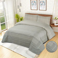 Votary 3 Pcs Bedding Set Grey