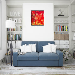 Wall Art Floral Red