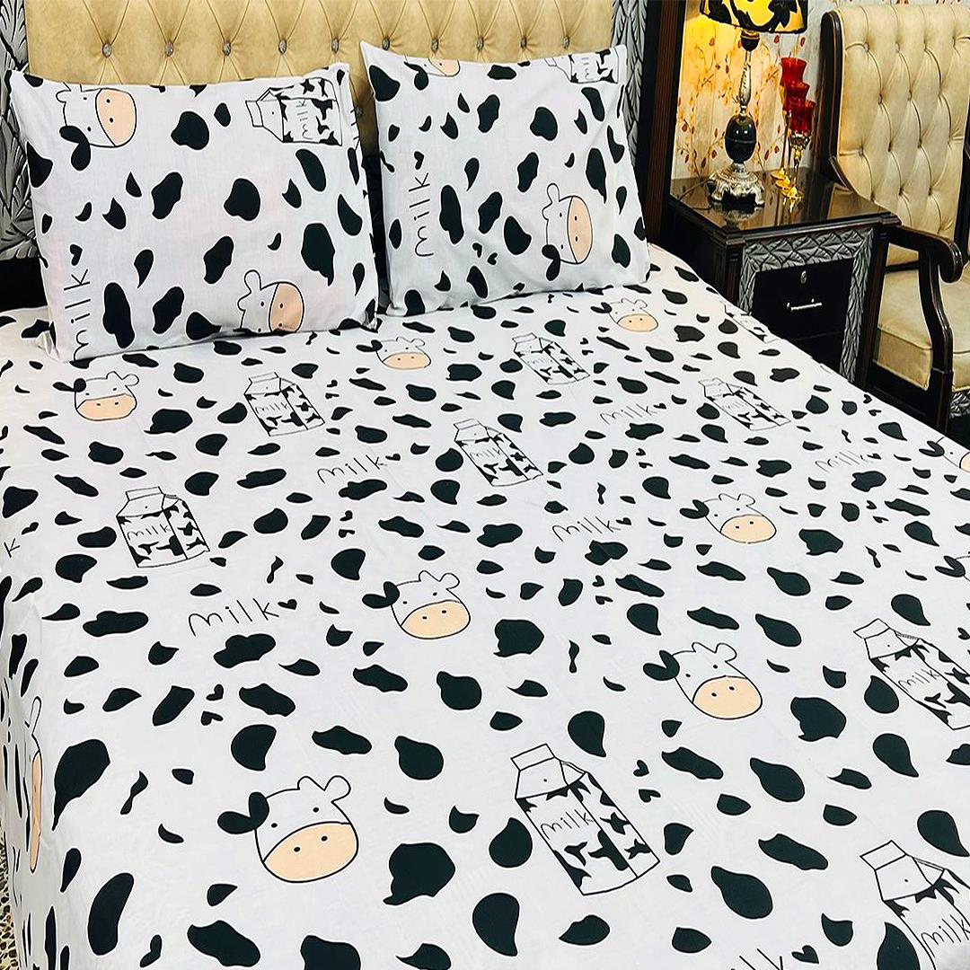 White Cow 3 Pcs Bedding Set