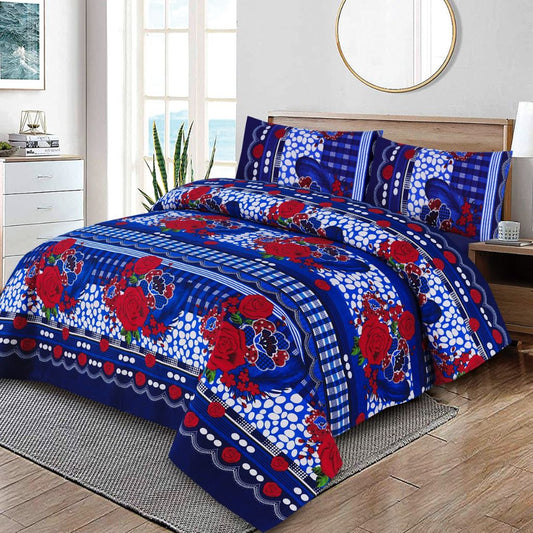 Wieldy 3 Pcs Bedding Set Blue 1024