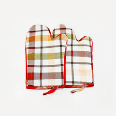 Winston Oven Mitt Set Check Red