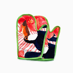 Winston Oven Mitt Set Check Red Green