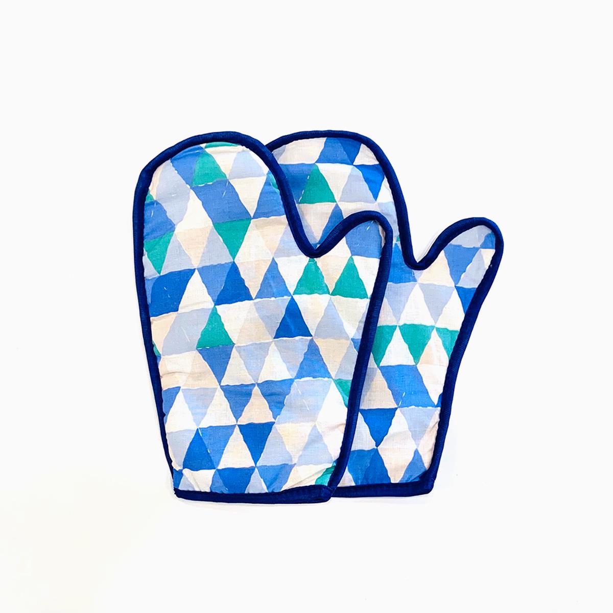 Winston Oven Mitt Set Diamond Blue