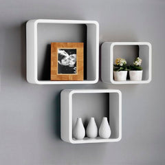 Almanda Set of 3 Cube Rectangle White