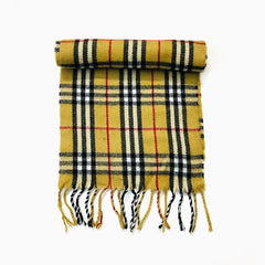 Wool Scarf Check Yellow