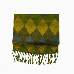 Wool Scarf Diamond Green