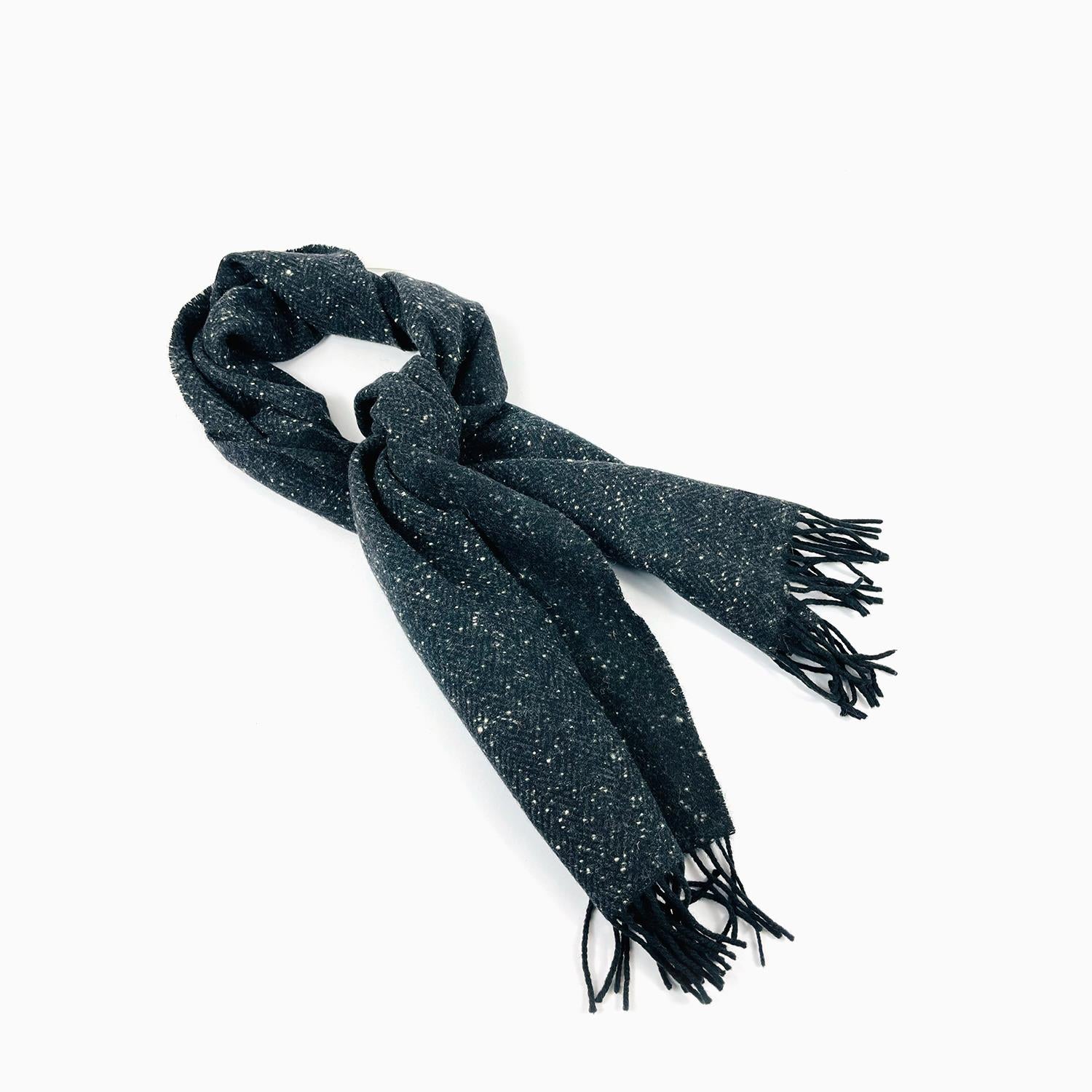 Wool Scarf For Men Charcoal