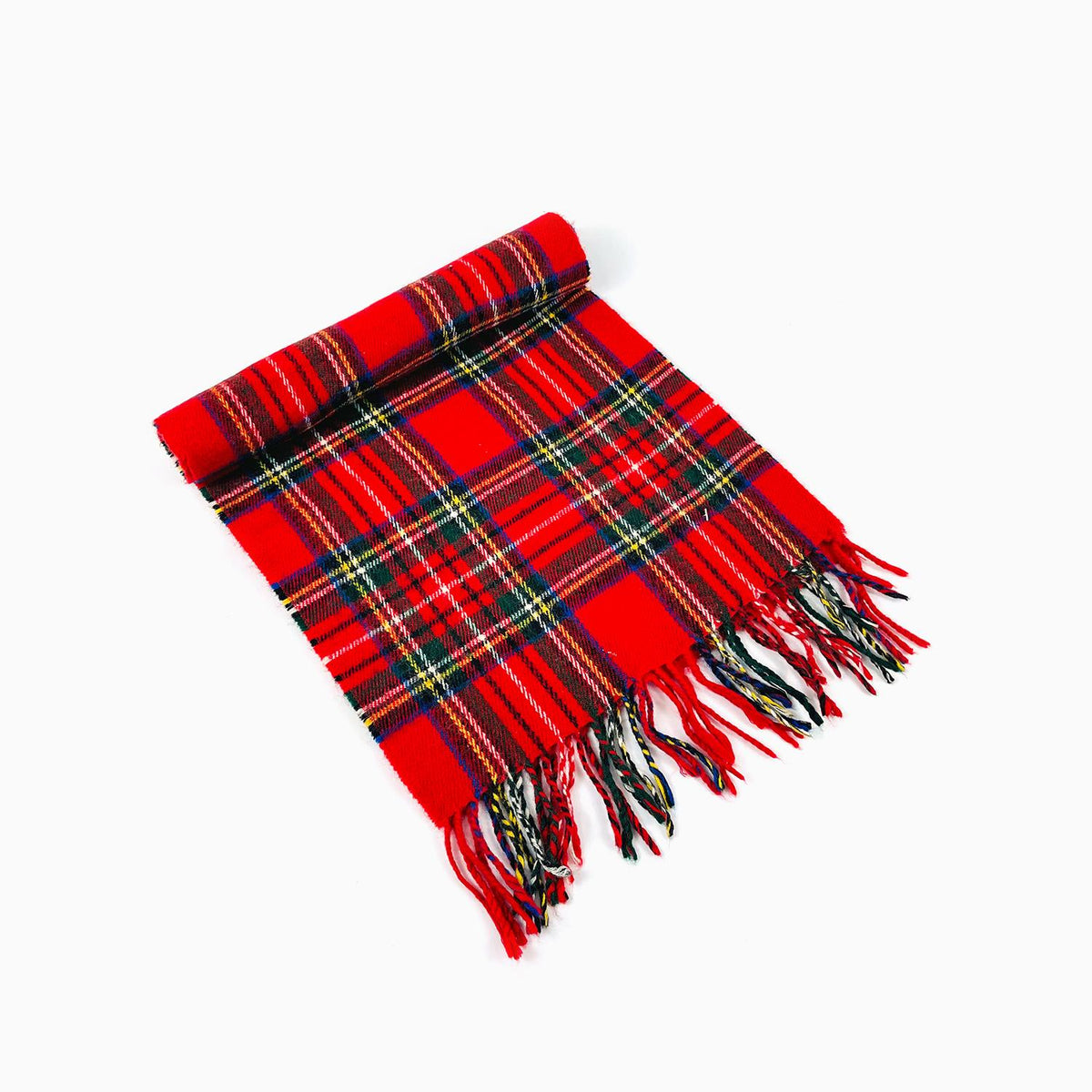 Wool Scarf For Men Check Red